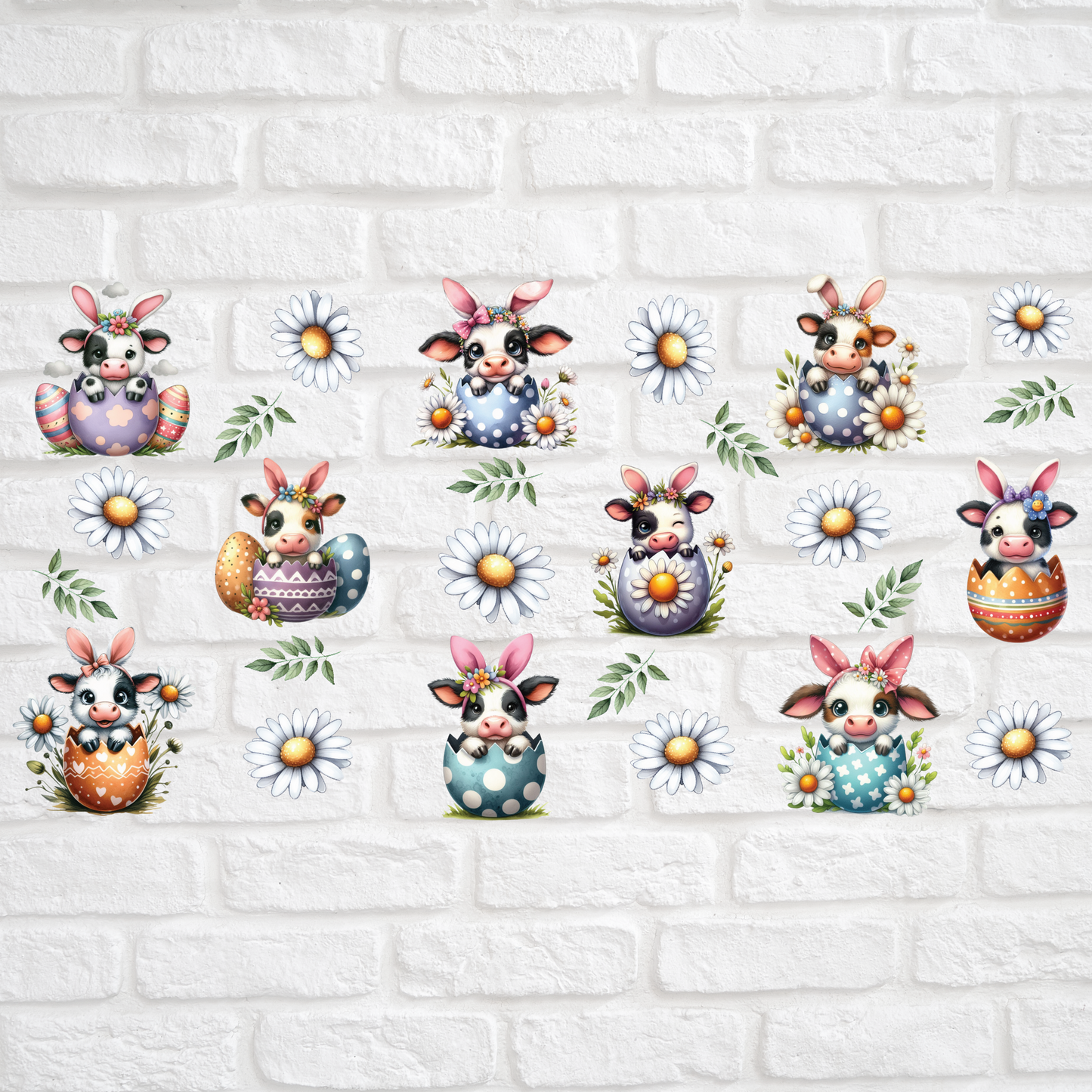 Little Cow Easter Eggs - 16oz UV DTF WRAP