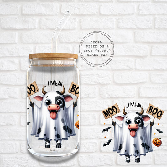 MOO I MEAN BOO -  UV DTF DECAL