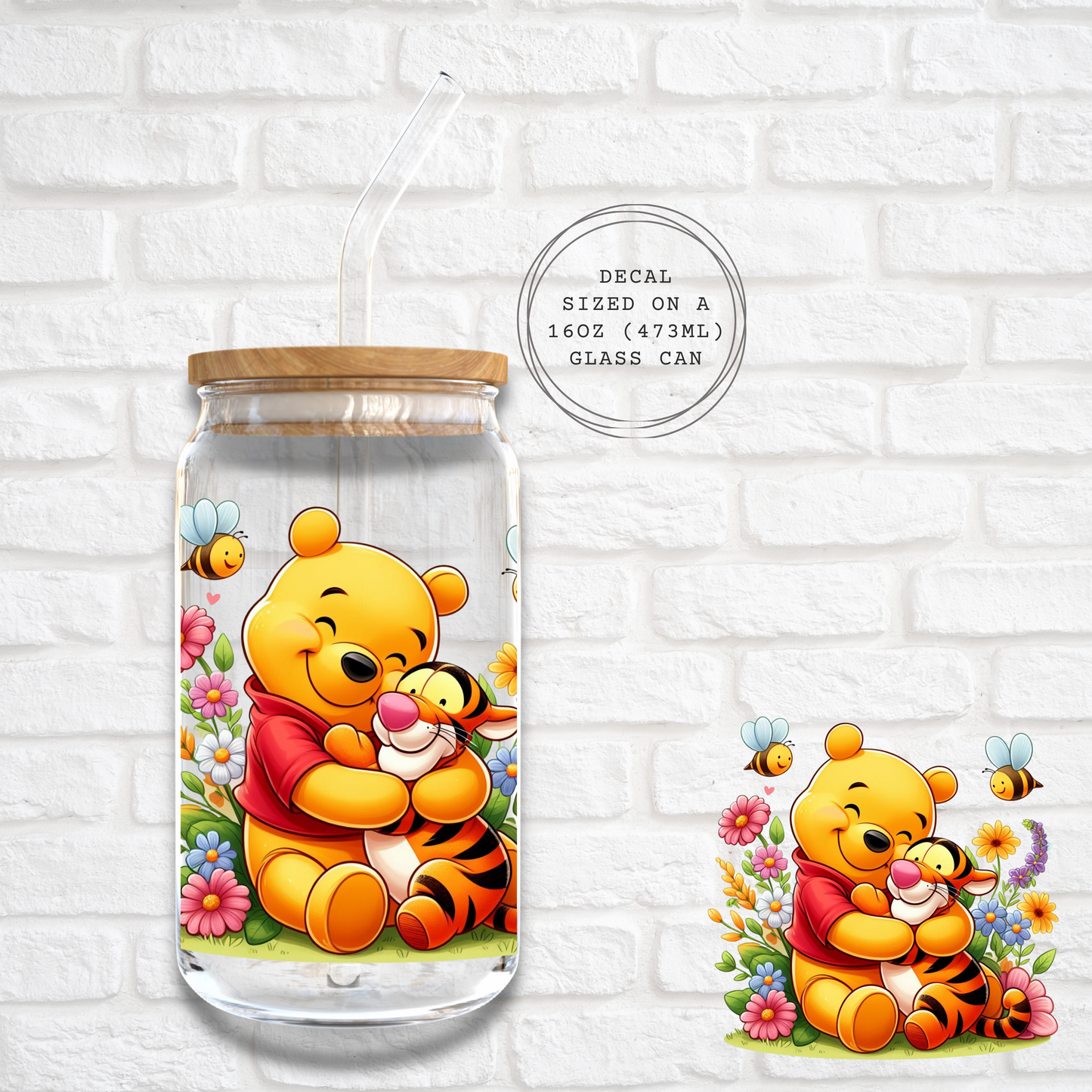 POOH AND TIGGER -  UV DTF DECAL