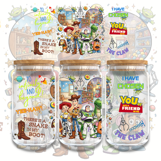 TOY STORY QUOTES - 16oz UV DTF WRAP