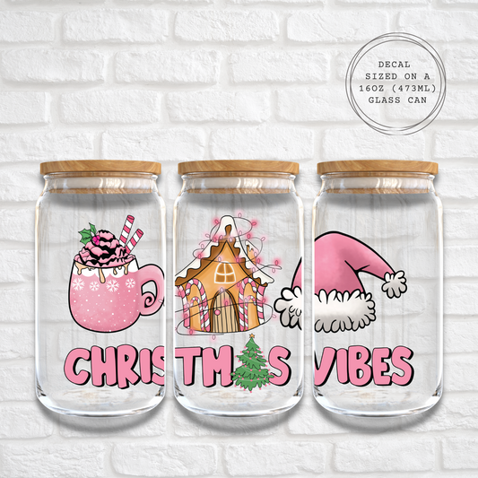 CHRISTMAS VIBES - 16oz UV DTF WRAP