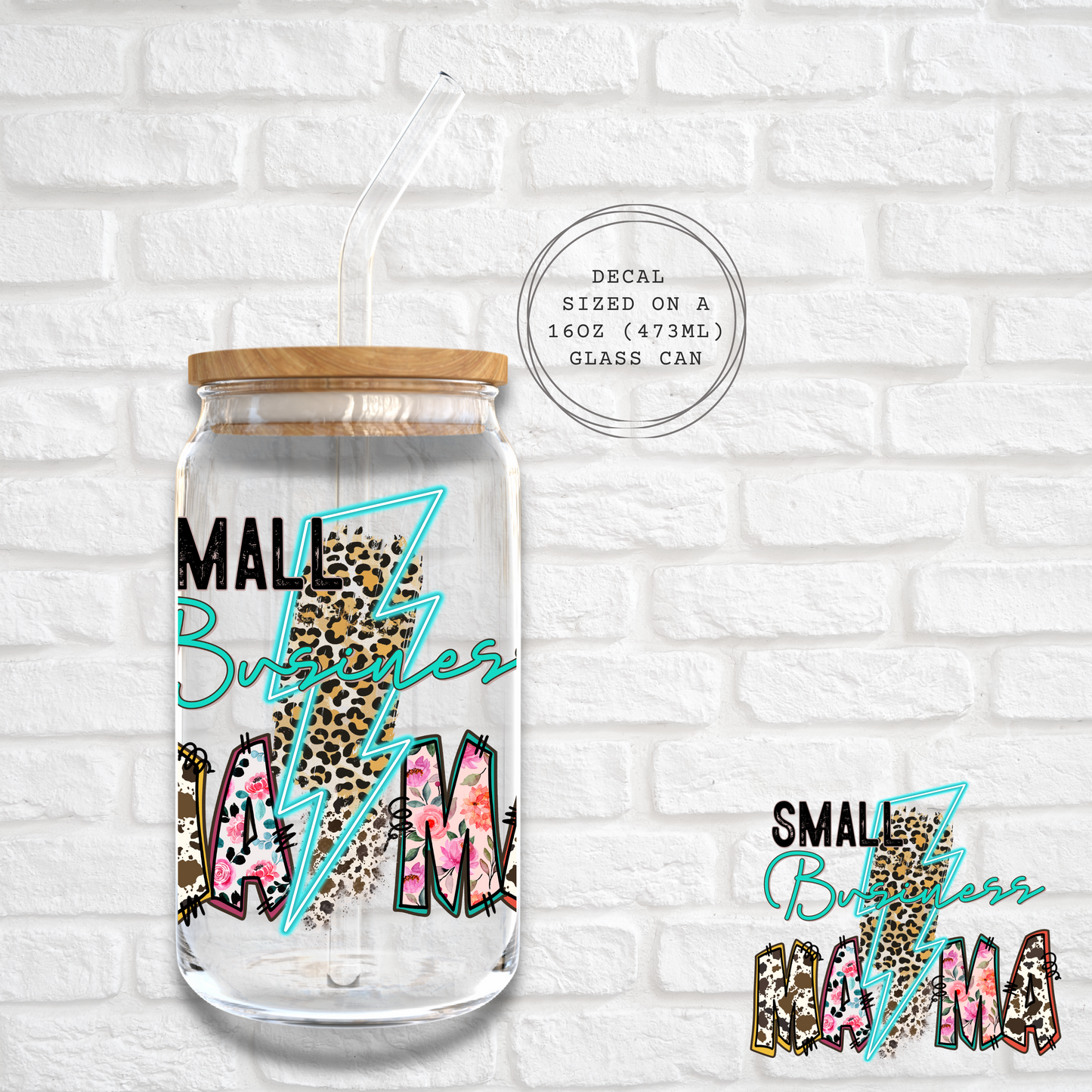 SMALL BUSINESS MAMA -  UV DTF DECAL