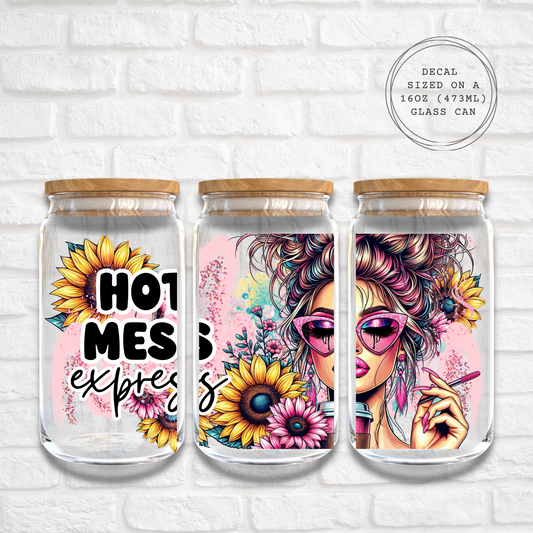 HOT MESS EXPRESS - 16oz UV DTF WRAP