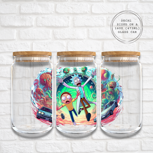 RICK AND MORTY SPACE VORTEX - LARGE UV DTF DECAL