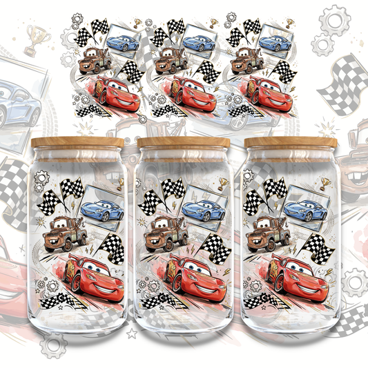 CARS RACING TRACKS - 16oz UV DTF WRAP