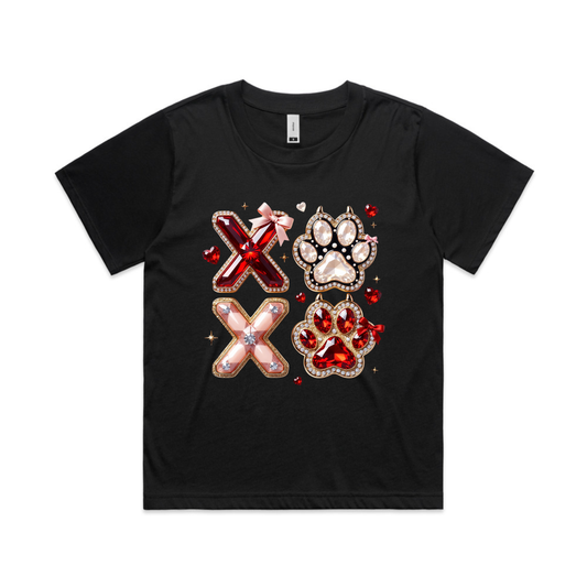 RHINESTONE XO PAW PRINT