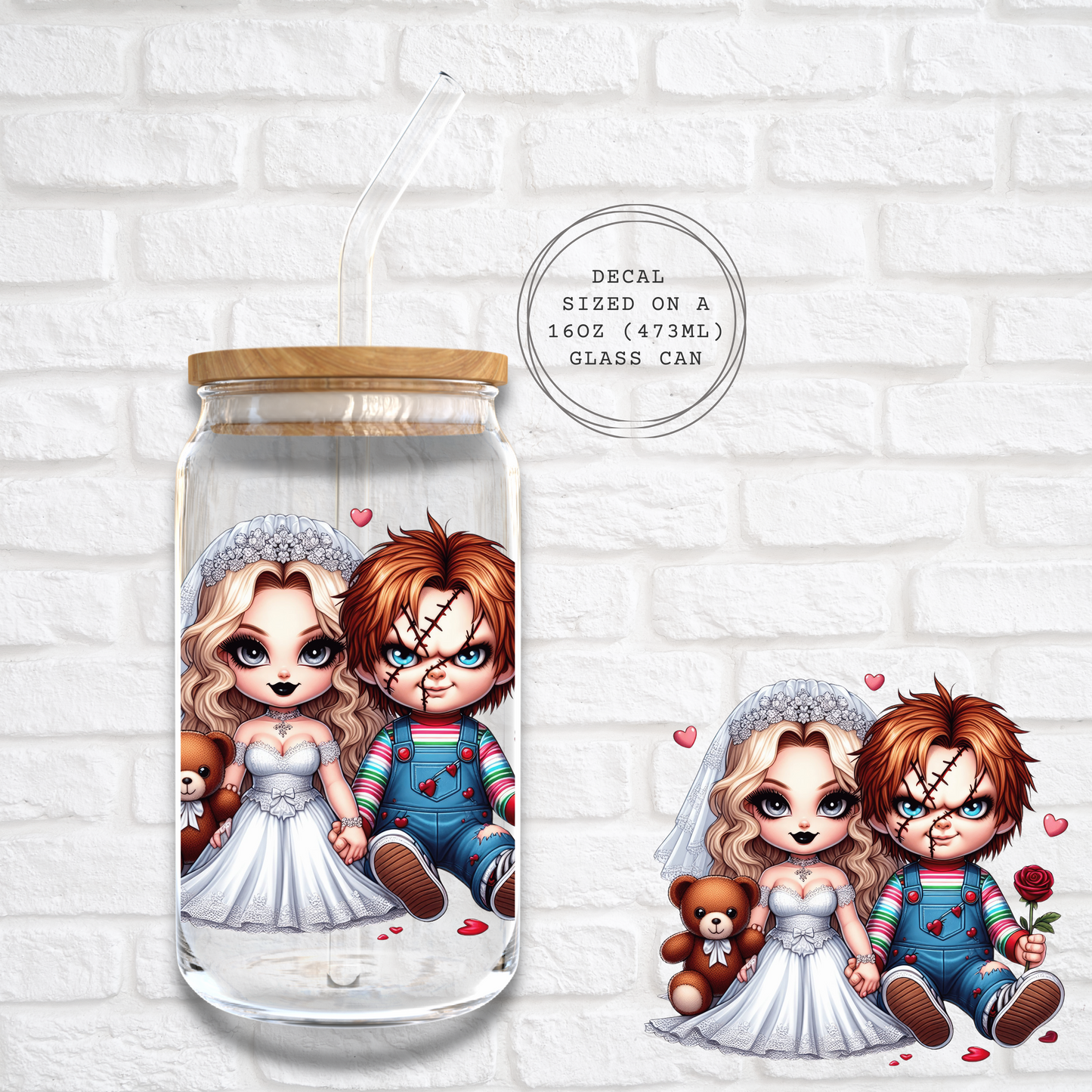CHUCKY'S BRIDE -  UV DTF DECAL