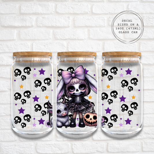 DAY OF THE DEAD SKULL FIELDS  -  UV DTF WRAP