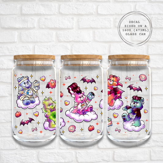 HALLOWEEN CARE  BEARS  -  UV DTF WRAP