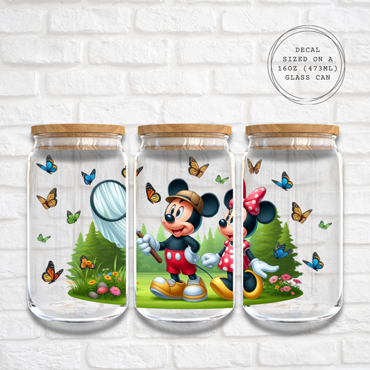MICKEY AND MINNIE CATCHING BUTTERFLIES