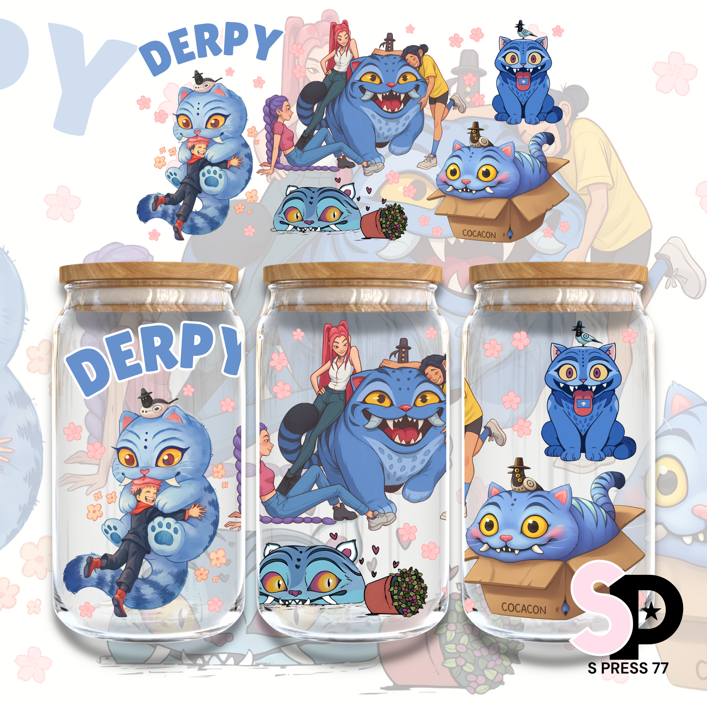 DERPY HUNTRIX - 16oz UV DTF WRAP