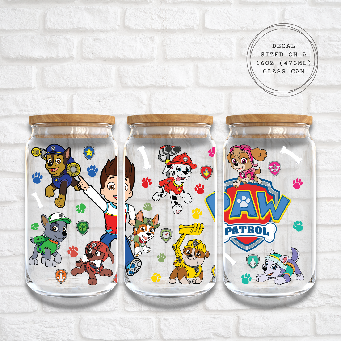 PAW PATROL & FRIENDS - 16oz UV DTF WRAP
