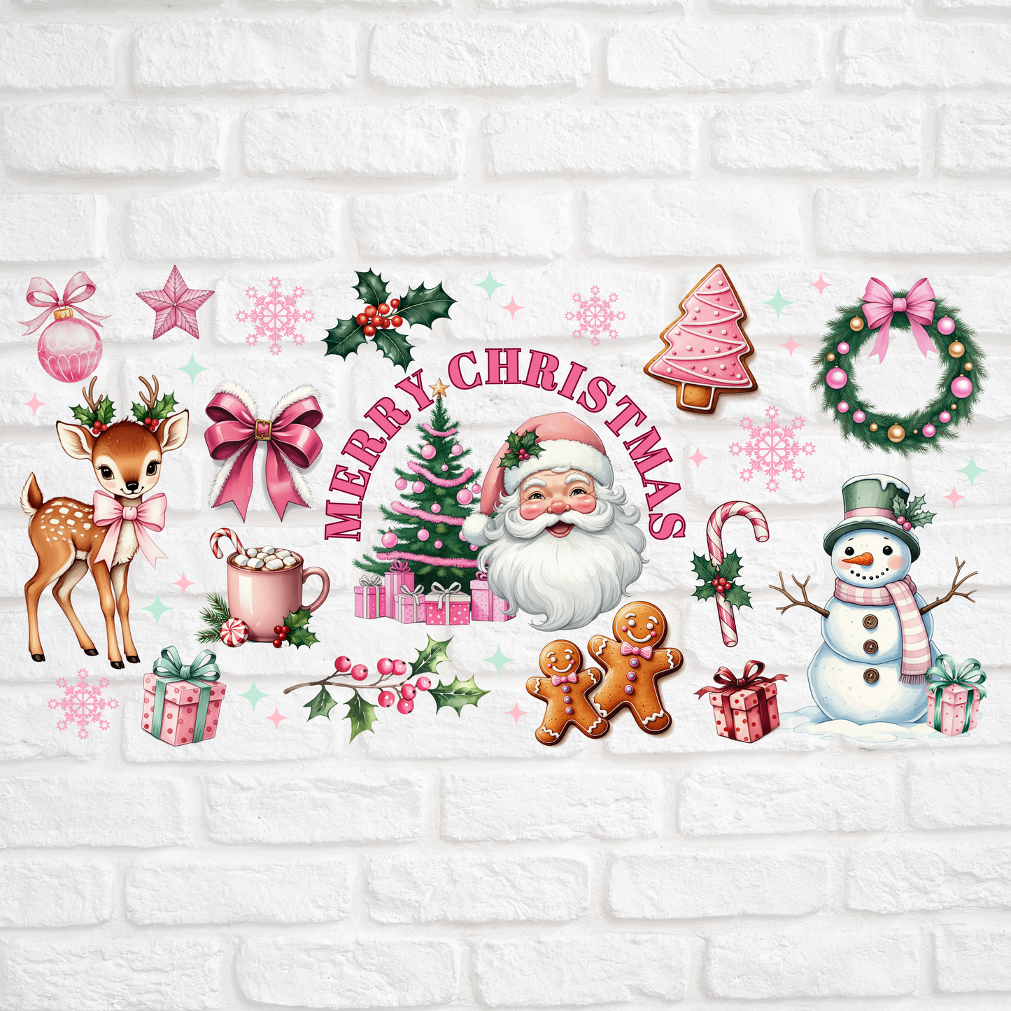 MERRY AND BRIGHT - 16oz UV DTF WRAP