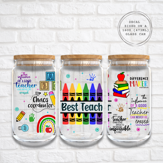 BEST TEACHER - 16oz UV DTF WRAP