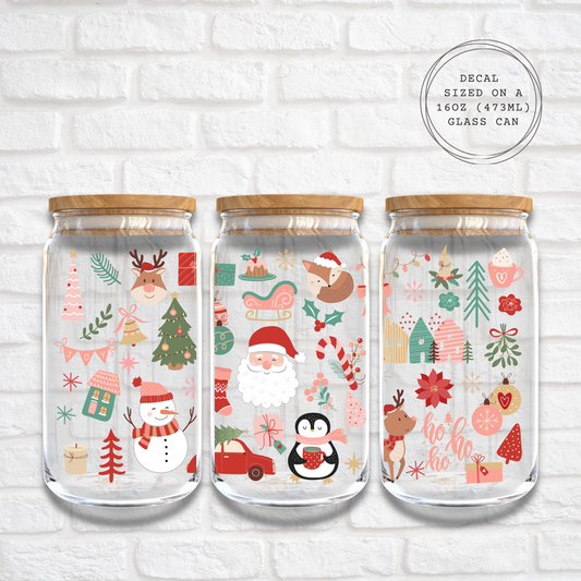 CUTE CHRISTMAS - 16oz UV DTF WRAP