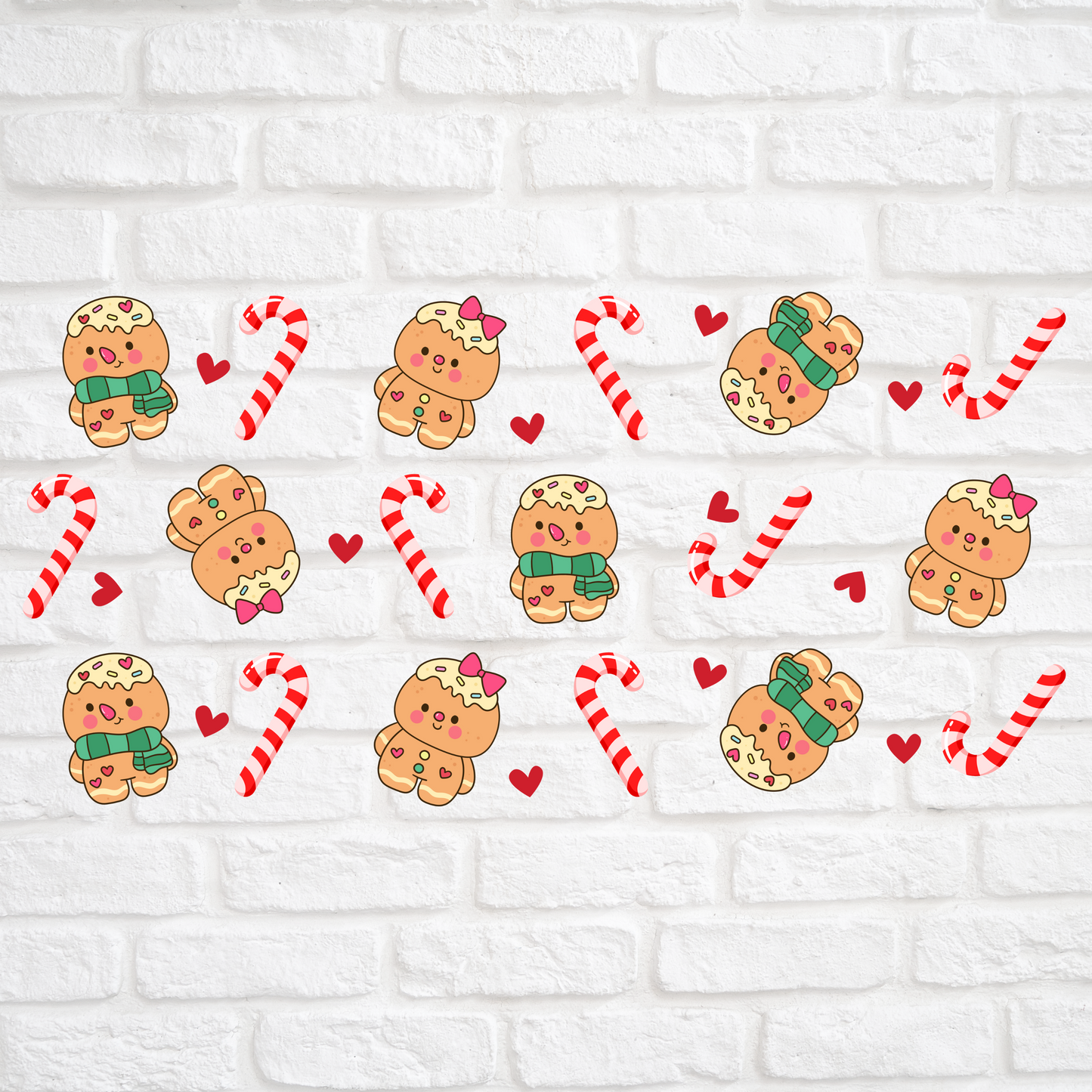 JOLLY GINGERBREAD - 16oz UV DTF WRAP
