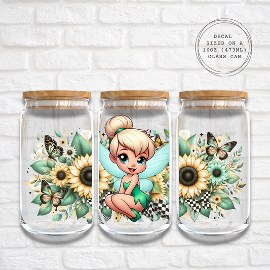 SUNFLOWER TINKERBELL - 16oz UV DTF WRAP