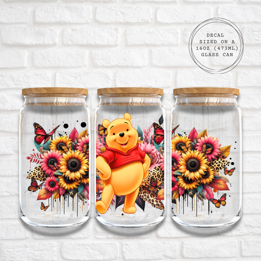 SUNFLOWER POOH - 16oz UV DTF WRAP