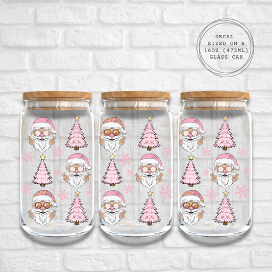 PINK SANTA - 16oz UV DTF WRAP