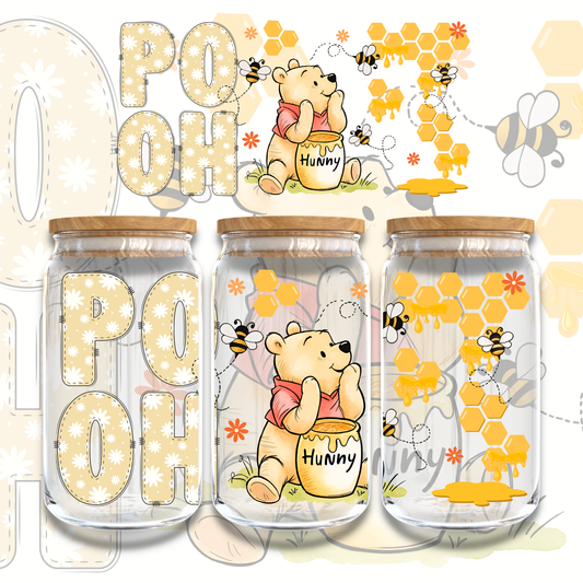 HONEY BEE POOH - 16oz UV DTF WRAP