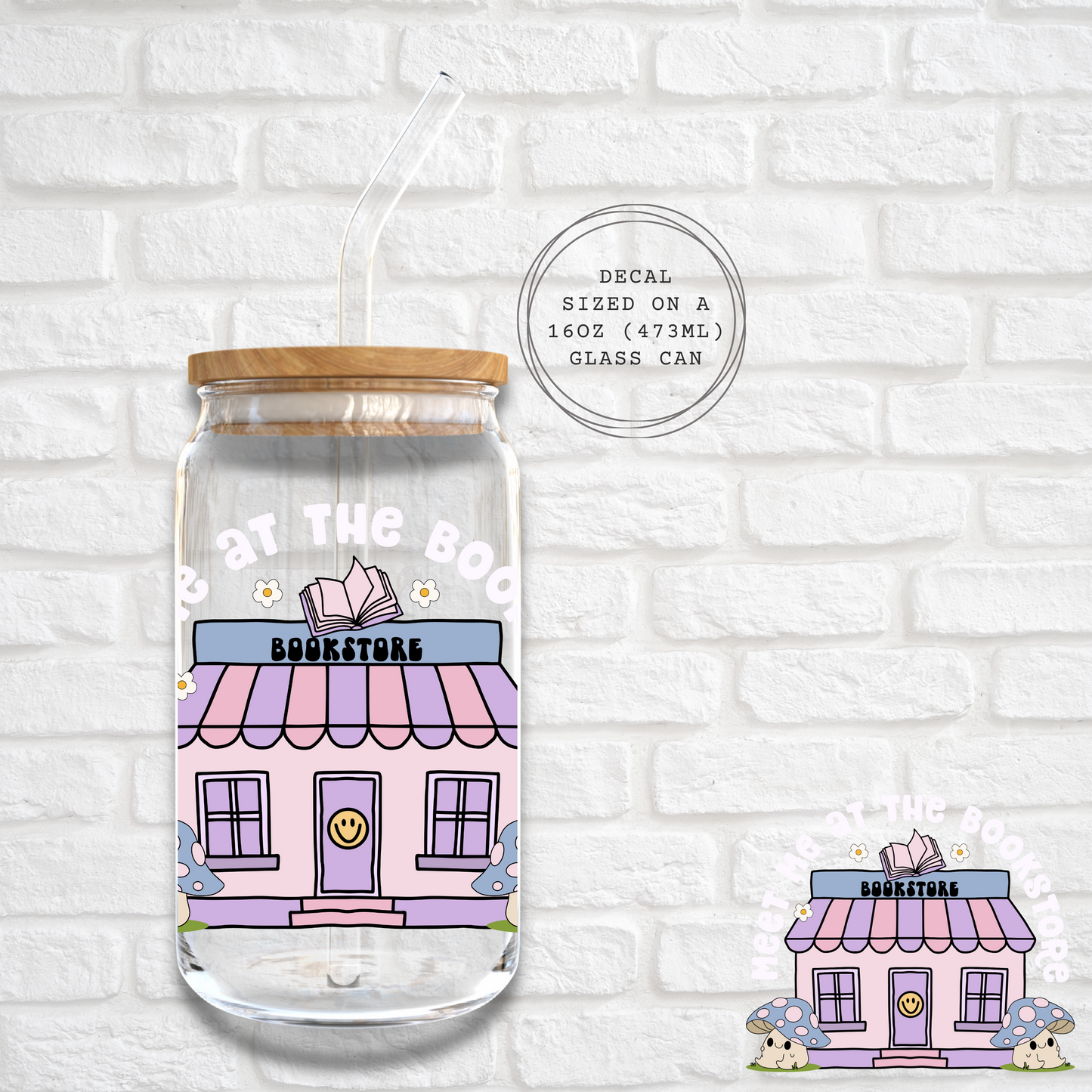 MEET ME AT THE BOOK STORE -  UV DTF DECAL