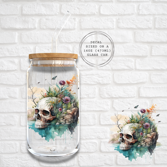 NATURE SKULL  -  UV DTF DECAL