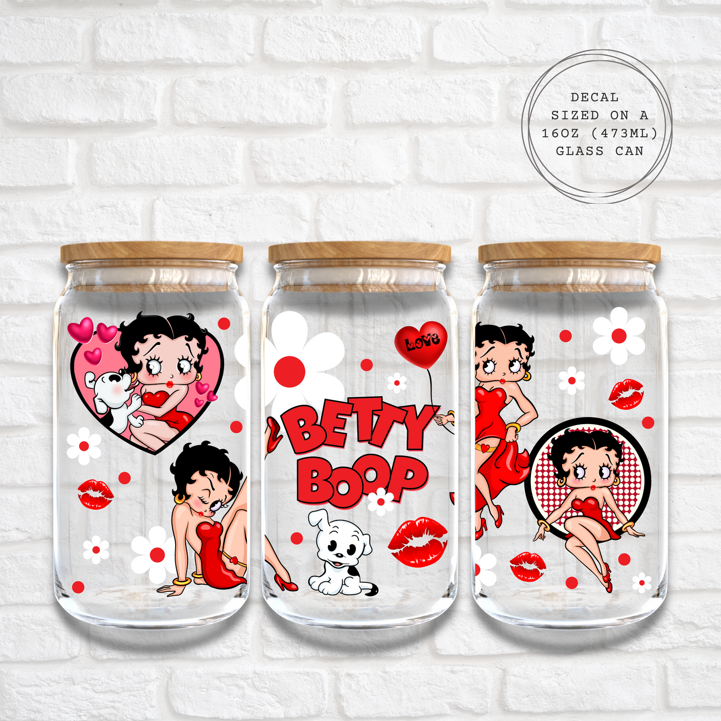 BETTY BOOP 16oz UV DTF WRAP