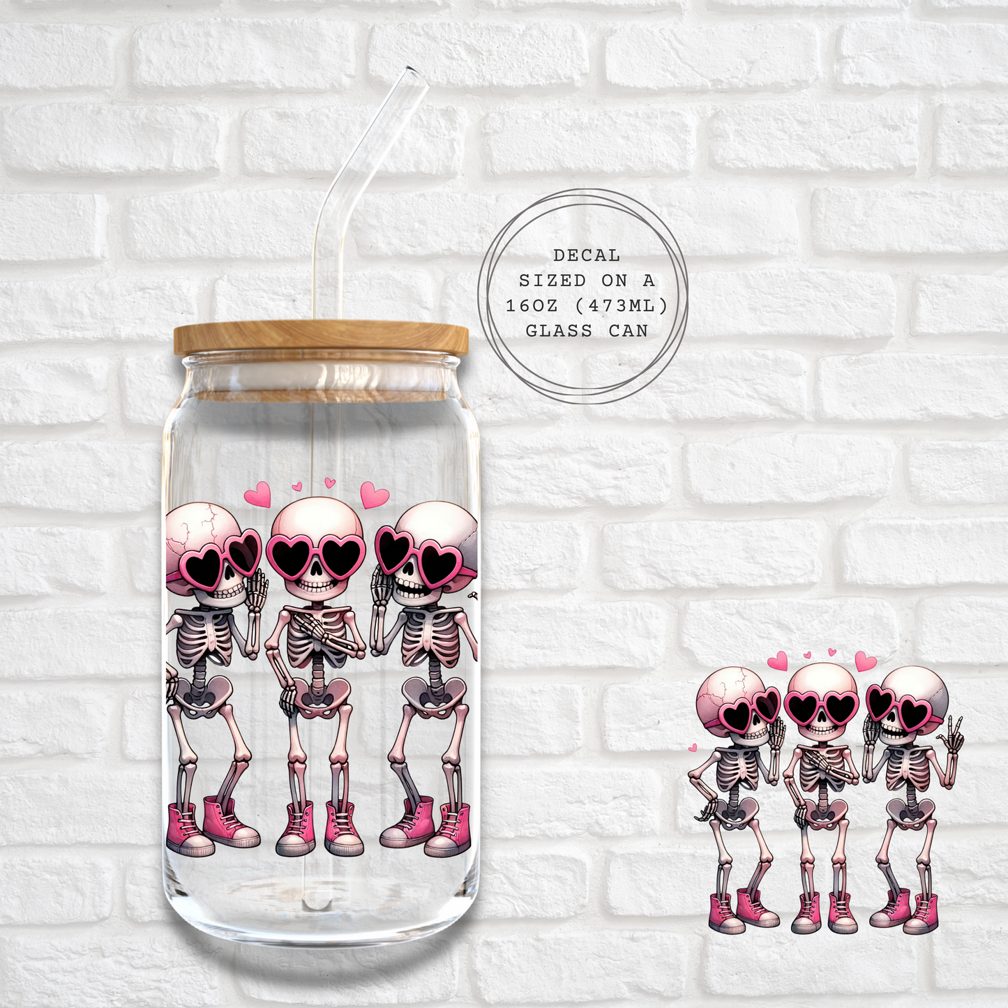 LOVE BONES -  UV DTF DECAL