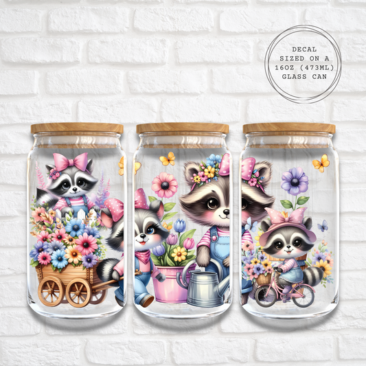 SPRING TIME RACOON - 16oz UV DTF WRAP