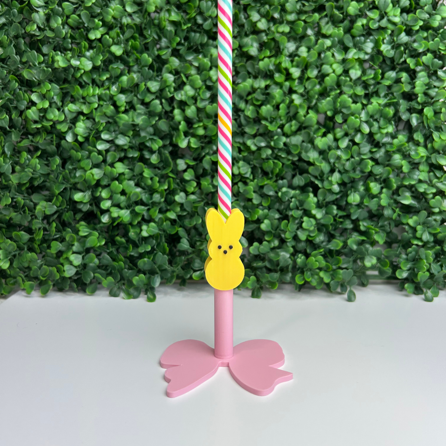 PEEP BUNNY STRAW TOPPER