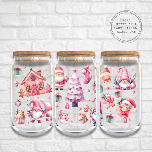 PINK CHRISTMAS - 16oz UV DTF WRAP