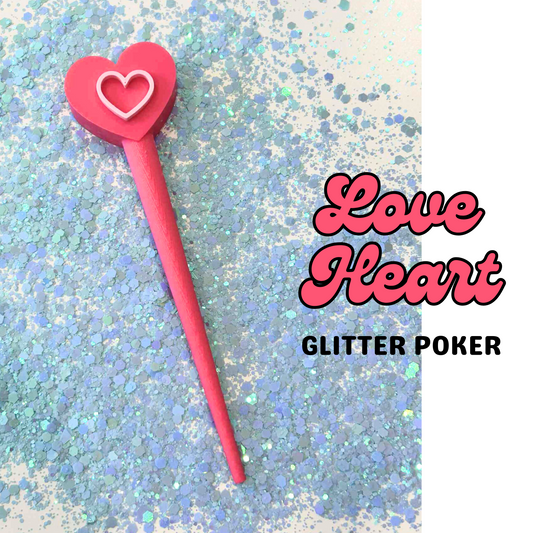 LOVE HEART GLITTER POKER