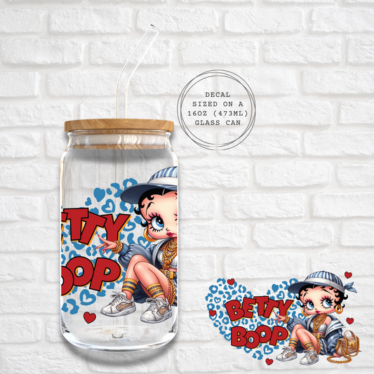 BETTY BOOP HEART -  UV DTF DECAL
