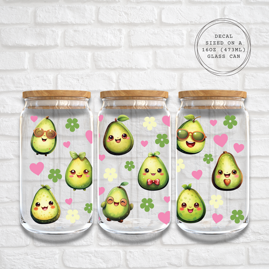 AVOCADO SMILES - 16oz UV DTF WRAP