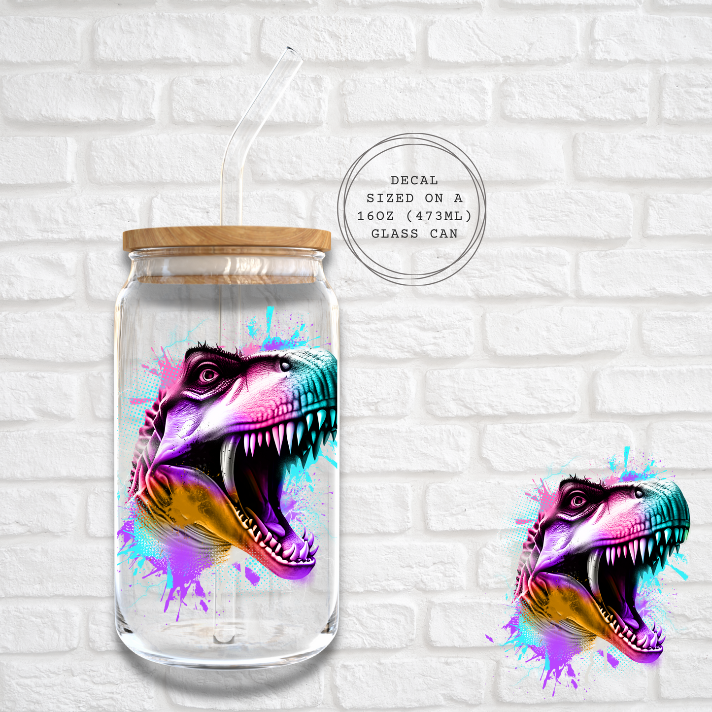 GRAFFITI DINOSAUR -  UV DTF DECAL