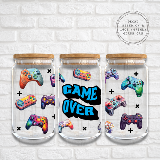 GAME OVER - 16oz UV DTF WRAP