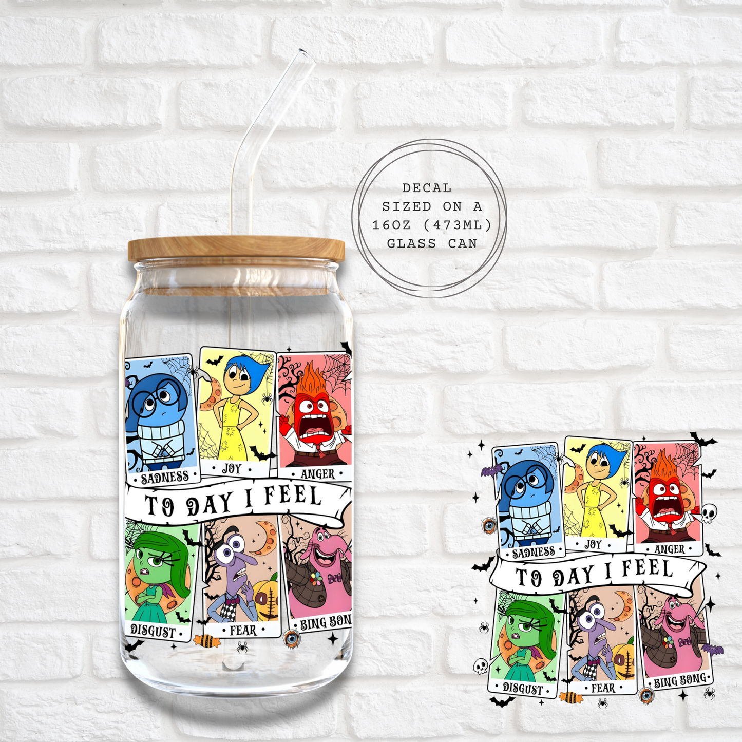 TODAY I FEEL - INSIDE OUT -  UV DTF DECAL