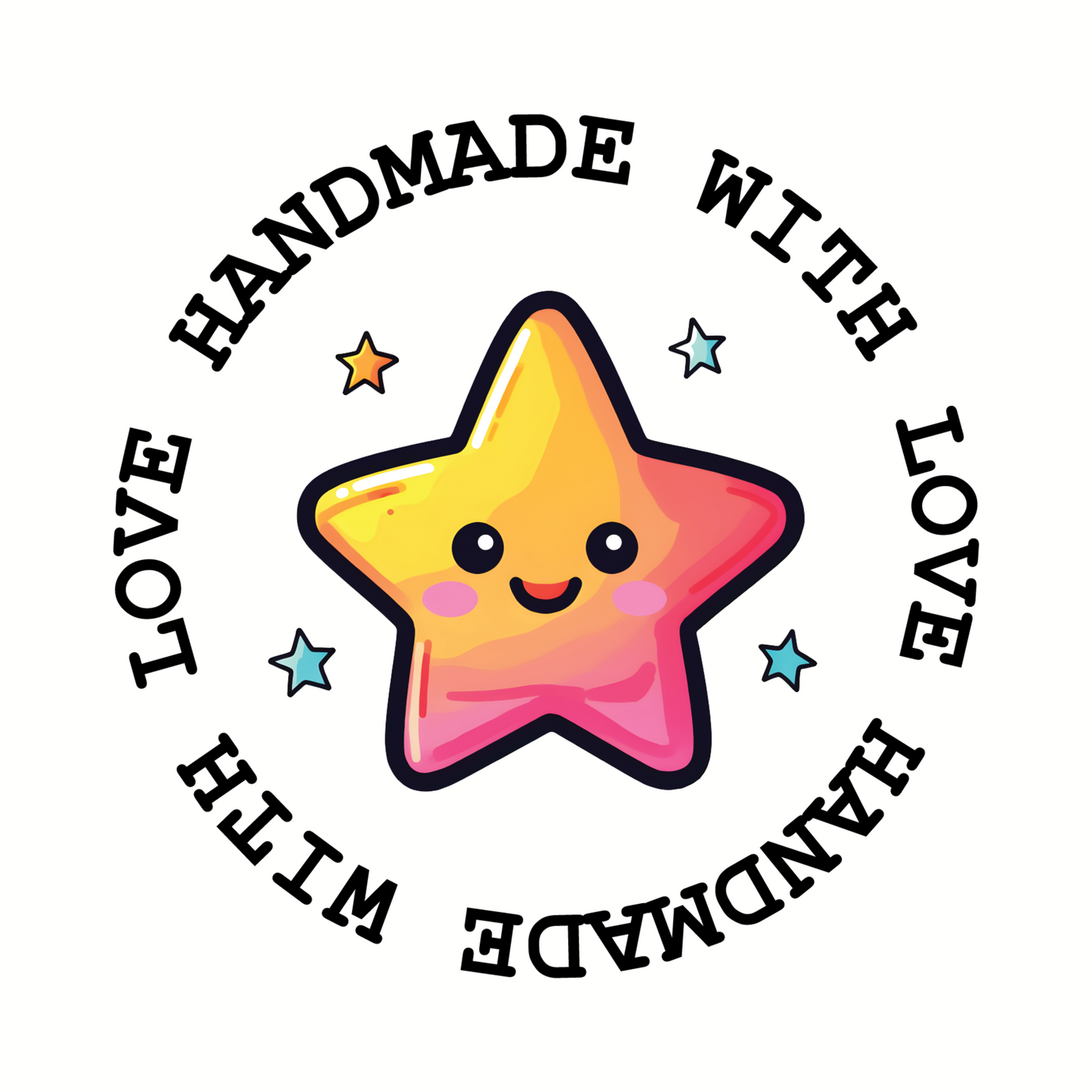 HANDMADE WITH LOVE -  CUP CARE DECALS