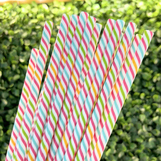 CANDY TWIRL PRINT PLASTIC STRAW