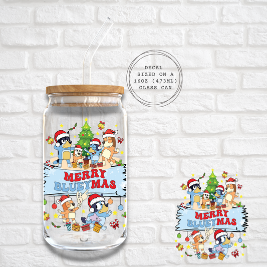 MERRY BLUEYMAS - UV DTF WRAP DECAL