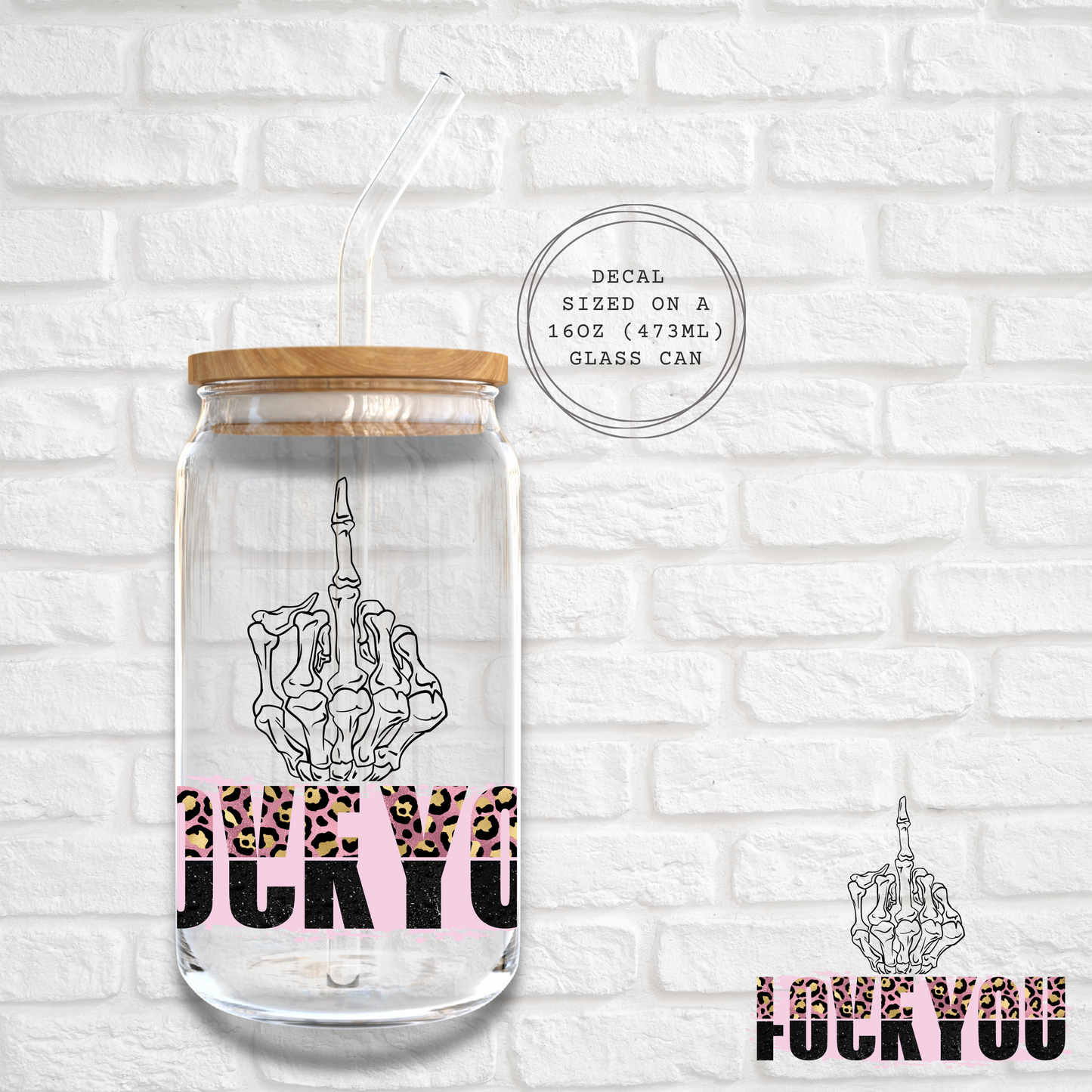 LOVE YOU FUCK YOU -  UV DTF DECAL