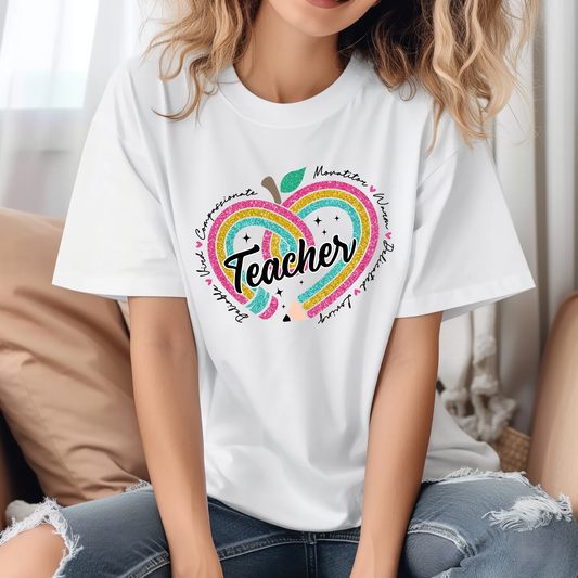 TEACHER RAINBOW APPLE