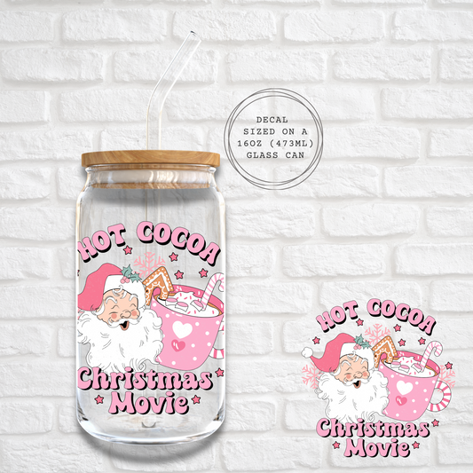 HOT COCOA CHRISTMAS MOVIE -  UV DTF DECAL