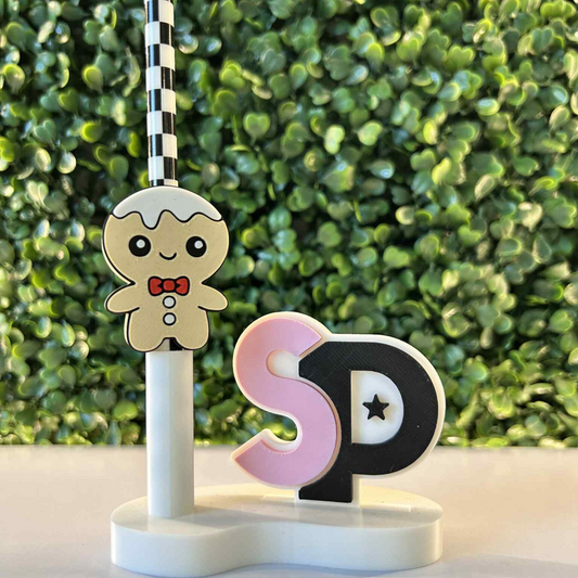 GINGERBREAD MAN STRAW TOPPER