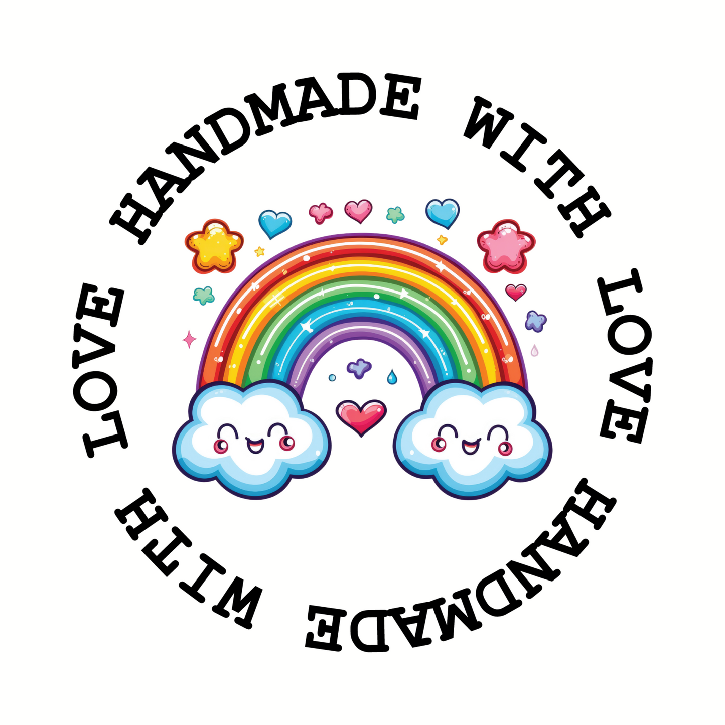 HANDMADE WITH LOVE -  CUP CARE DECALS