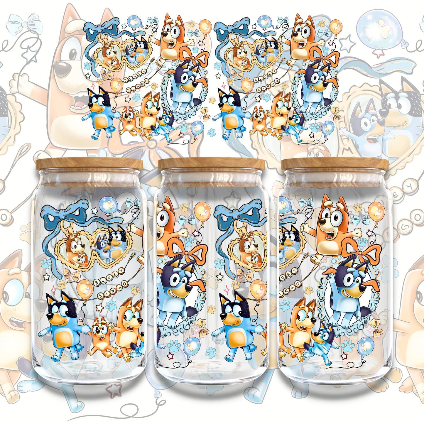 BLUEY COLLAGE - 16oz UV DTF WRAP
