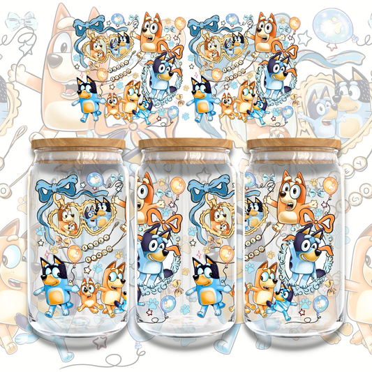 BLUEY COLLAGE - 16oz UV DTF WRAP