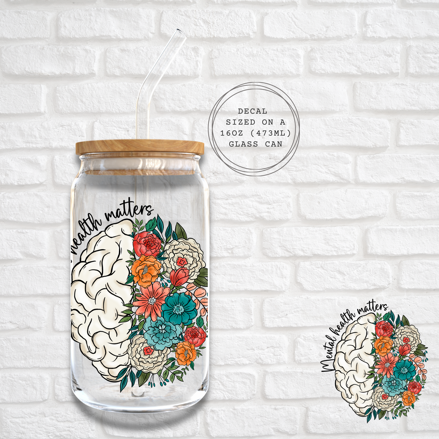 MENTAL HEALTH MATTERS -  UV DTF DECAL