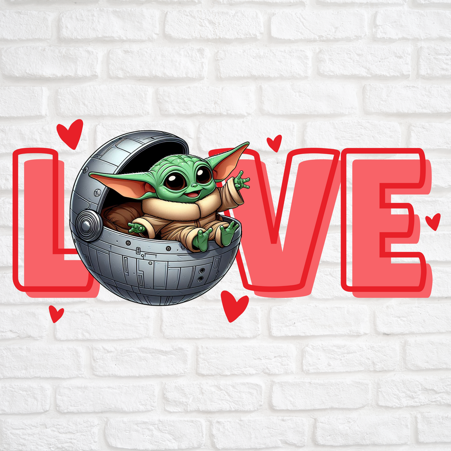 LOVE YODA - 16oz UV DTF WRAP