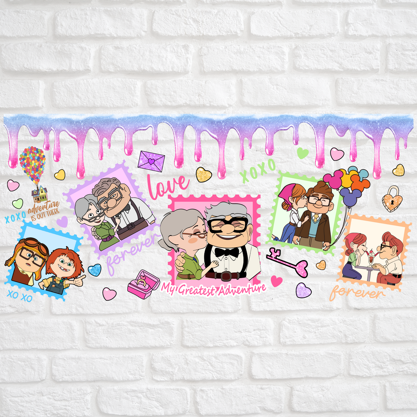 LOVE IS IN THE AIR - 16oz UV DTF WRAP